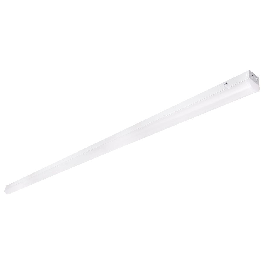 Nuvo Satco 96in 82W LED Linear Strip Light | Utility White Finish with Microwave Sensor | Garage & Warehouse Utility Lighting | 96 x 2.95 | Model 65-1703