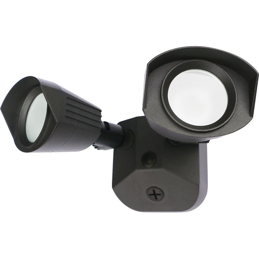 Nuvo 65-218 20W LED Security Light Dual Head Bronze | Utility Outdoor Wall Light with 1900 Lumens 4000K | Driveway & Garage Floodlight | Model 65-218