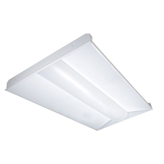 Nuvo Lighting 65-306 48in 1-Light LED Troffer | Utility White Finish | Office & Commercial Ceiling | 42 x 24 x 3 in | Model 65-306