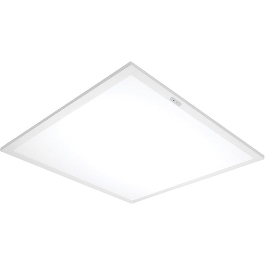 Nuvo Lighting LED Emergency Flat Panel 24in 1-Light Flush Mount | Utility White | Commercial & Emergency Lighting | 24 x 24 x 0.41 in | Model 65-355