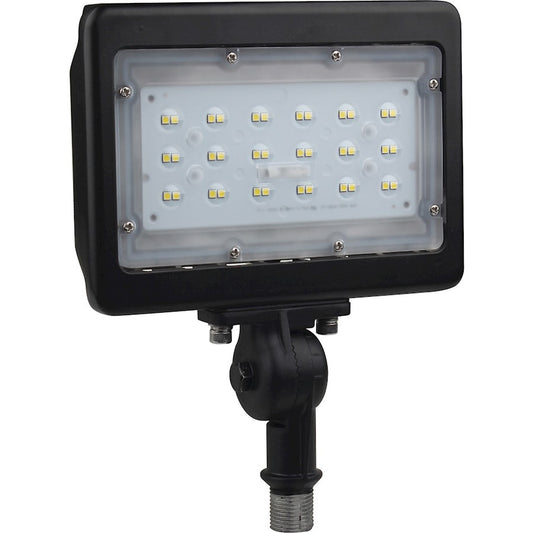 Nuvo LED Medium Flood Light 30W 4000K | Bronze Utility Floodlight | Outdoor Security & Landscape Lighting | 3427 Lumens, 100-277V, Wet Rated | Model 65-535