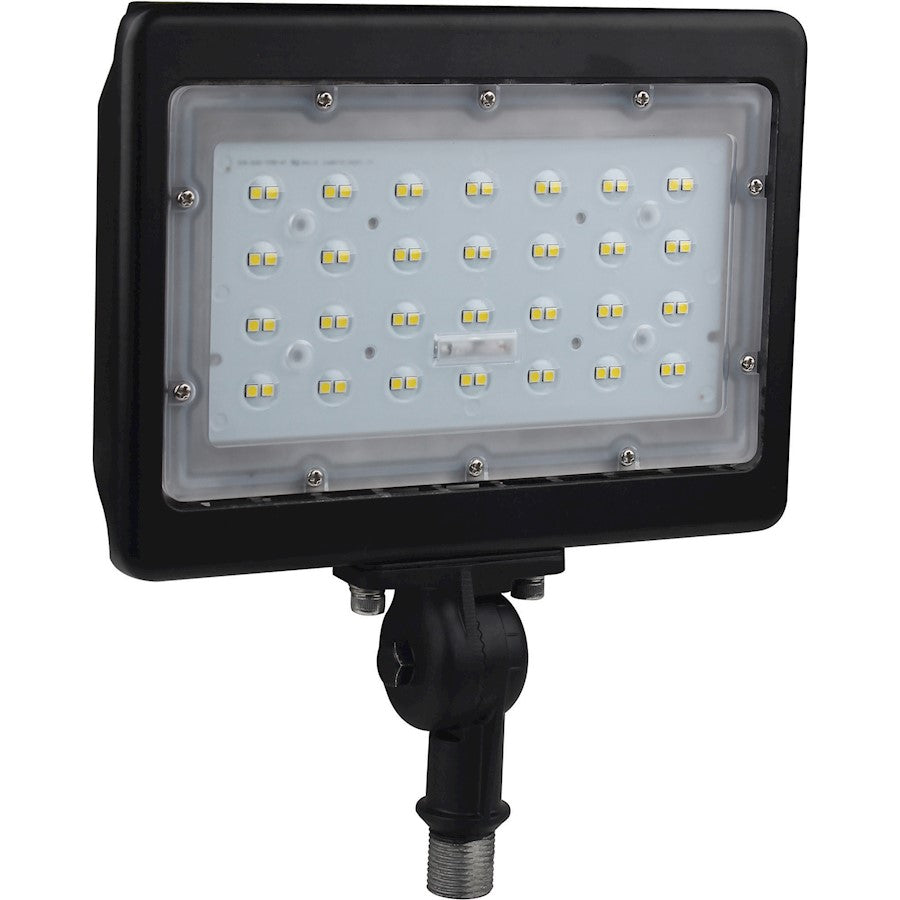 Nuvo LED Large Flood 50W 6800lm 5000K | Utility Bronze Die-Cast Aluminum | Driveway & Pathway Security Light | 8 x 9 x 1 in, Wet Rated | Model 65-539R1