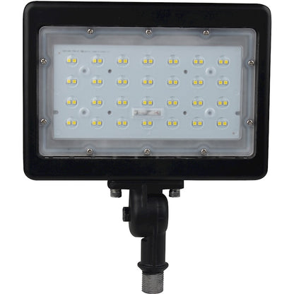 Nuvo LED Large Flood 50W 6800lm 5000K | Utility Bronze Die-Cast Aluminum | Driveway & Pathway Security Light | 8 x 9 x 1 in, Wet Rated | Model 65-539R1