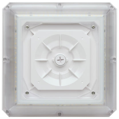 Satco 60W Square LED Wide Beam Angle Canopy Light, White
