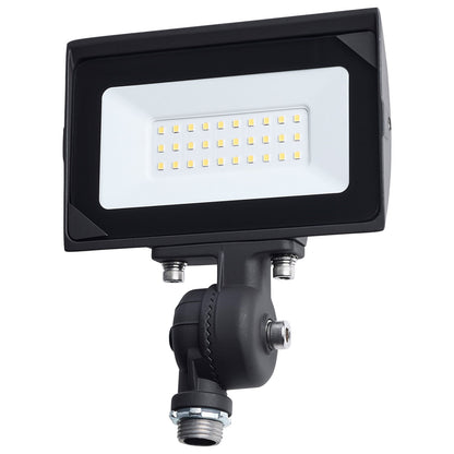 Nuvo 15W LED Flood Light | Utility Bronze Die-Cast Aluminum | Outdoor Area & Site Lighting | 5.97 x 1.02 x 7.4 in | Model 65-725