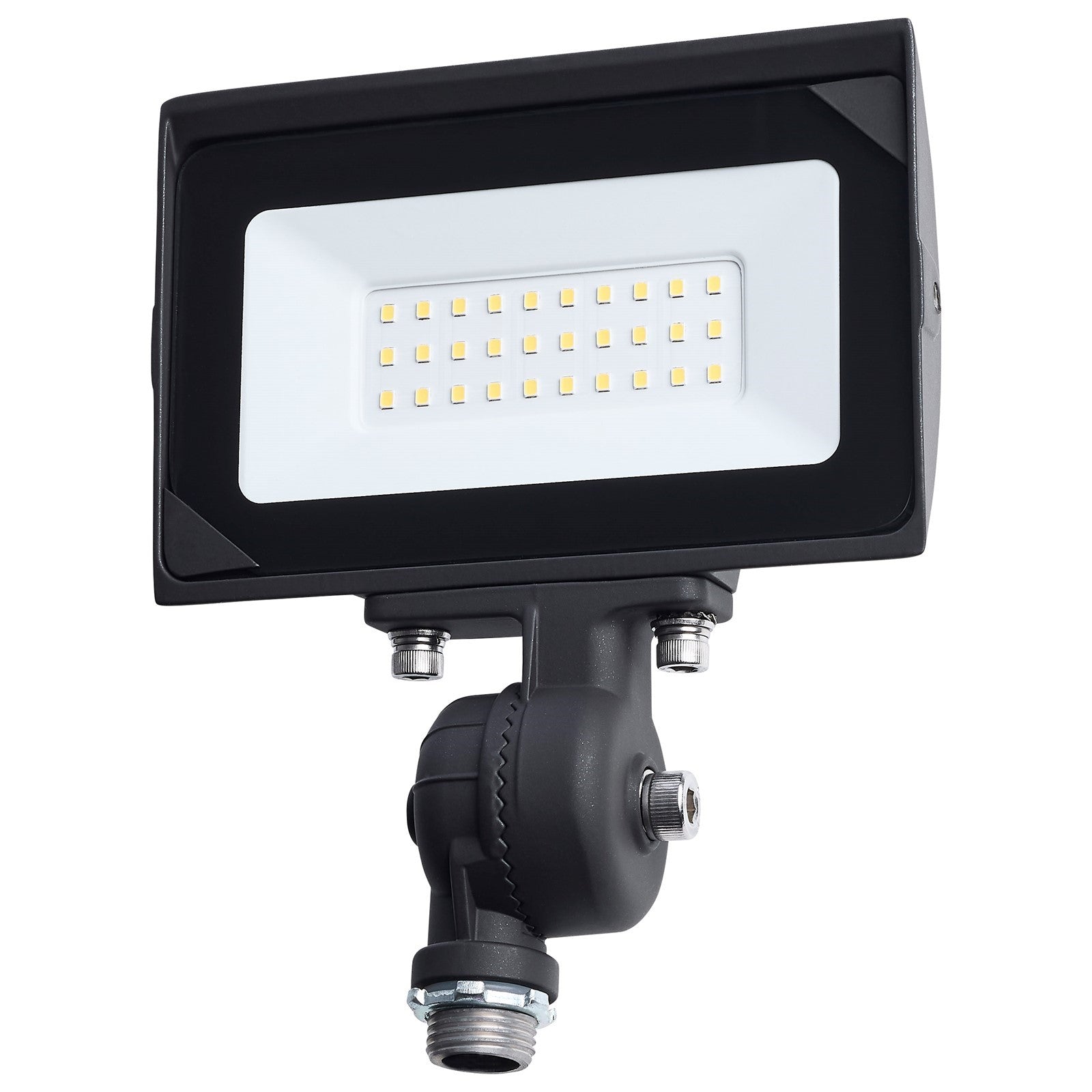 Nuvo 15W LED Flood Light | Utility Bronze Die-Cast Aluminum | Outdoor Area & Site Lighting | 5.97 x 1.02 x 7.4 in | Model 65-726