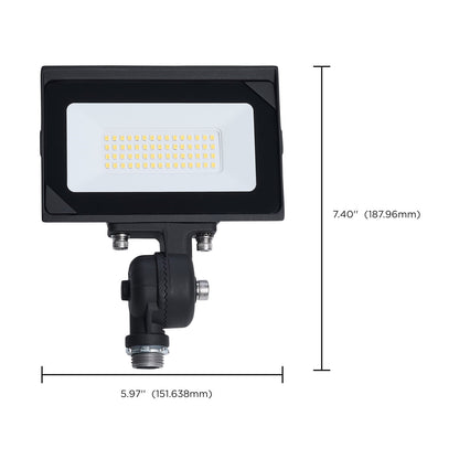 Nuvo 65-728 30W LED Flood Light | Bronze Die-Cast Aluminum & Tempered Glass | Outdoor Security & Landscape Lighting | 3450 Lumens | Model 65-728