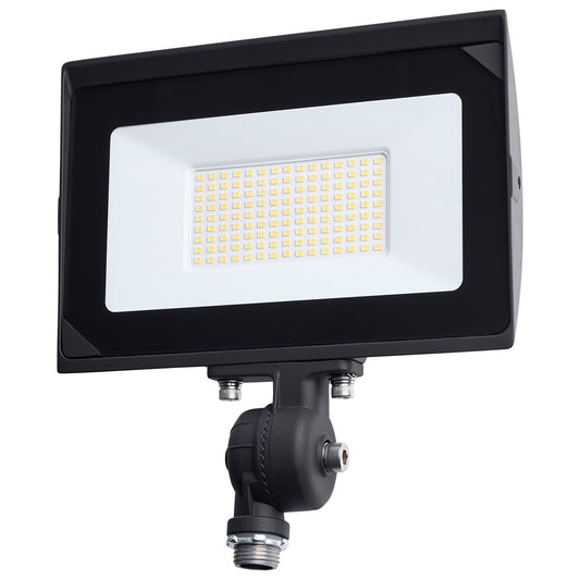 Nuvo Lighting 80W LED Flood Light | Bronze Die-Cast Aluminum and Tempered Glass | Outdoor Security & Landscape Lighting | 9200 Lumens | Model 65-732