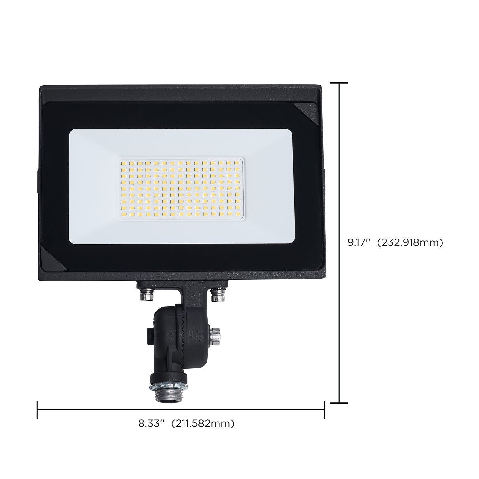 Nuvo Lighting 80W LED Flood Light | Bronze Die-Cast Aluminum and Tempered Glass | Outdoor Security & Landscape Lighting | 9200 Lumens | Model 65-732