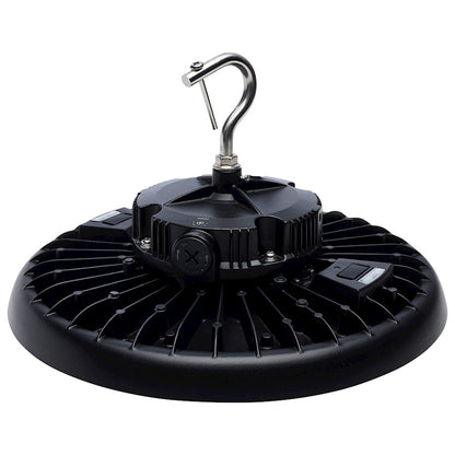 Nuvo Lighting 65-771R3 13in 150W/200W Selectable LED High Bay | Utility Black Die-Cast Aluminum | Warehouse & Garage | 13 x 13 x 7 in | Model 65-771R3