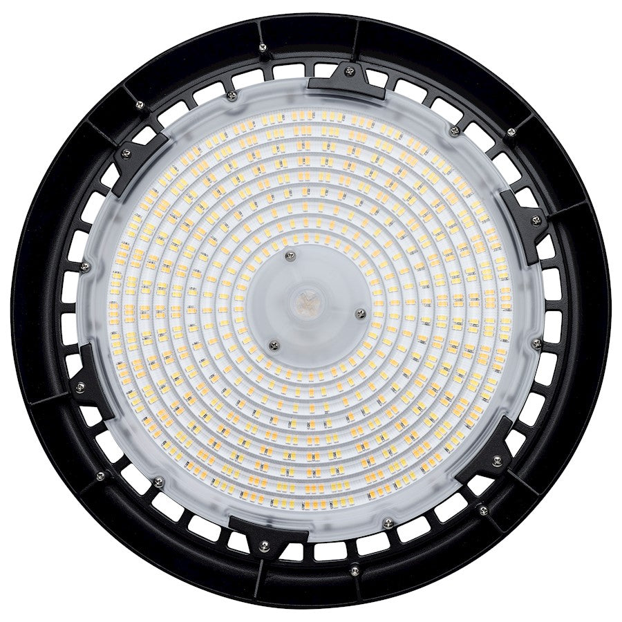 Nuvo Lighting 65-771R3 13in 150W/200W Selectable LED High Bay | Utility Black Die-Cast Aluminum | Warehouse & Garage | 13 x 13 x 7 in | Model 65-771R3