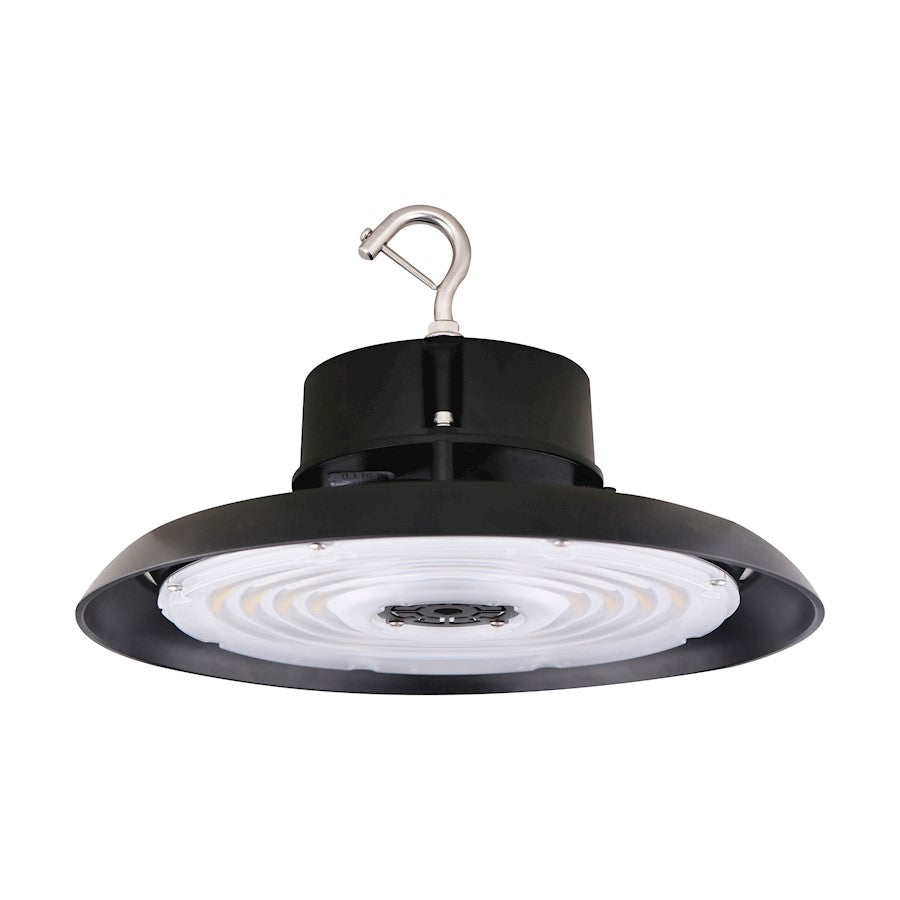 Nuvo Lighting 12in 100W UFO LED High Bay | Utility Black IP65 Wet Location | Warehouse & Garage | 12 x 12 x 8 in | Model 65-782R1