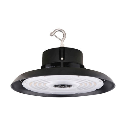 Nuvo Lighting 12in 100W UFO LED High Bay | Utility Black IP65 Wet Location | Warehouse & Garage | 12 x 12 x 8 in | Model 65-782R1