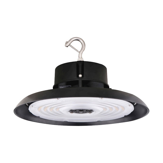 Nuvo Lighting 12in 100W UFO LED High Bay | Utility Black IP65 Wet Location | Warehouse & Garage | 12 x 12 x 8 in | Model 65-782R1