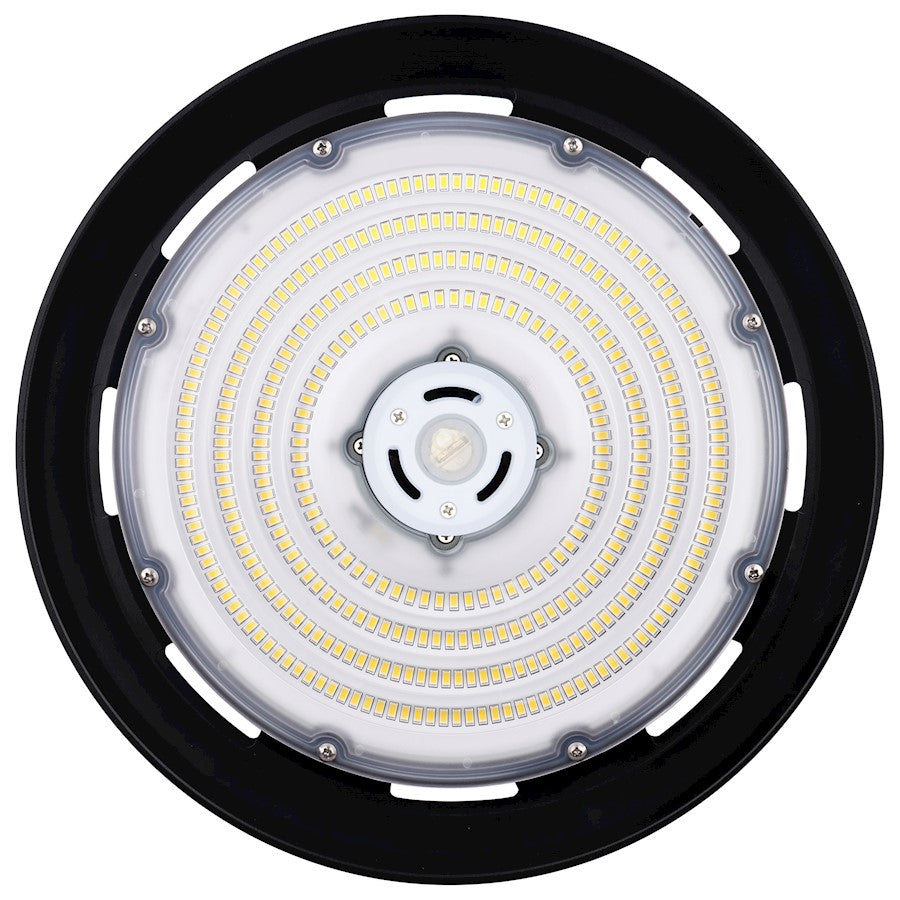 Nuvo Lighting 12in 100W UFO LED High Bay | Utility Black IP65 Wet Location | Warehouse & Garage | 12 x 12 x 8 in | Model 65-782R1