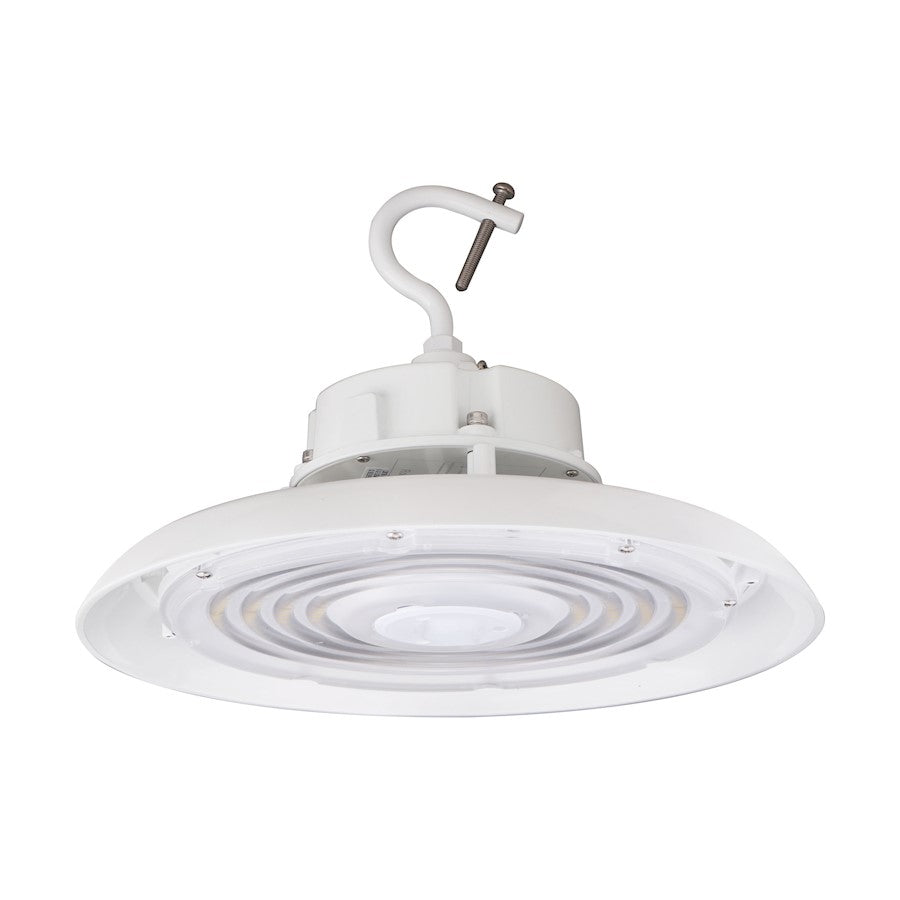 Nuvo Lighting 100W UFO LED High Bay | White Utility Commercial Light | Garage & Warehouse | 14000 Lumens, 4000K, Dimmable, 6KV Surge | Model 65-791R1