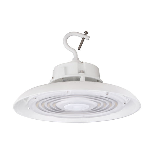 Nuvo Lighting 65-792R1 12in 100W UFO LED High Bay | Utility White Finish | Commercial Warehouse & Industrial Shop | 14400 Lumens, 5000K | Model 65-792R1