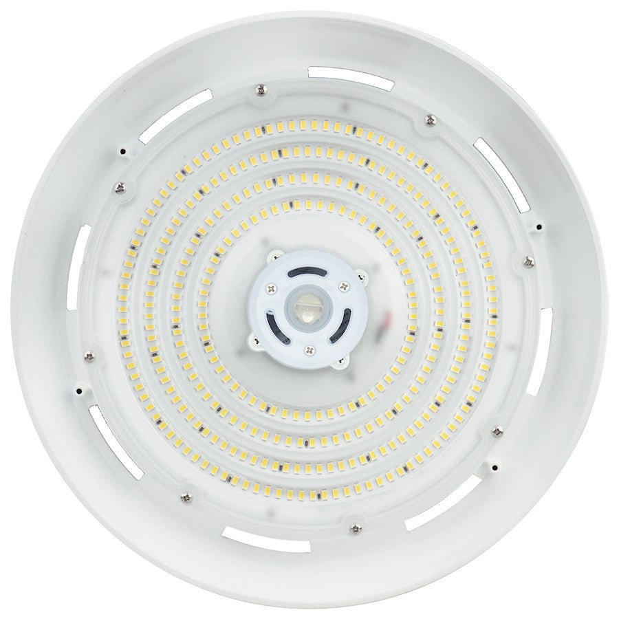 Nuvo Lighting 65-792R1 12in 100W UFO LED High Bay | Utility White Finish | Commercial Warehouse & Industrial Shop | 14400 Lumens, 5000K | Model 65-792R1