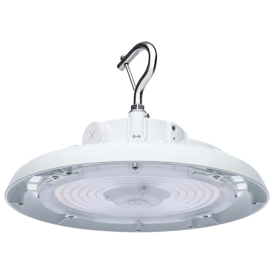 Nuvo Lighting 65-812 11in 120W LED High Bay | White Utility Die-Cast Aluminum | Commercial Garage & Warehouse | 11840-18600 Lumens | Model 65-812
