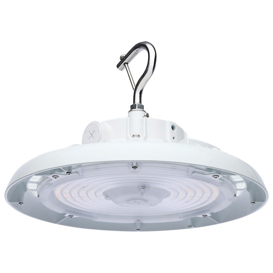 Nuvo Lighting 65-812 11in 120W LED High Bay | White Utility Die-Cast Aluminum | Commercial Garage & Warehouse | 11840-18600 Lumens | Model 65-812