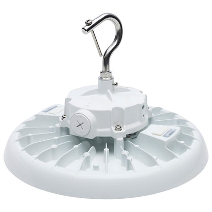 Nuvo Lighting 65-812 11in 120W LED High Bay | White Utility Die-Cast Aluminum | Commercial Garage & Warehouse | 11840-18600 Lumens | Model 65-812