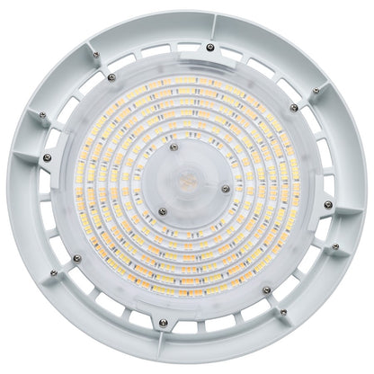 Nuvo Lighting 65-812 11in 120W LED High Bay | White Utility Die-Cast Aluminum | Commercial Garage & Warehouse | 11840-18600 Lumens | Model 65-812