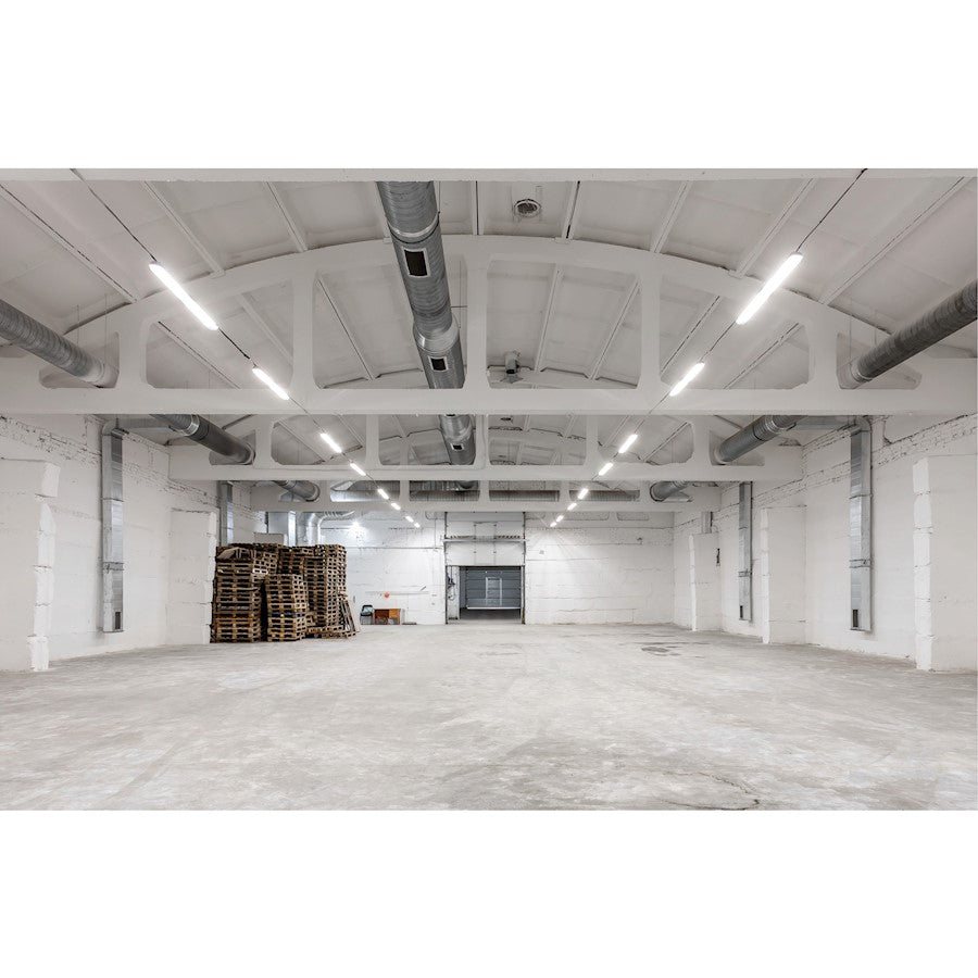 Nuvo Lighting 94in 1-Light Linear Fixture | Gray Utility Vapor Tight | Workshop & Garage | 94 x 4 x 3 in | Model 65-822