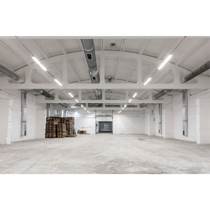 Nuvo Lighting 94in 1-Light Linear Fixture | Gray Utility Vapor Tight | Workshop & Garage | 94 x 4 x 3 in | Model 65-822