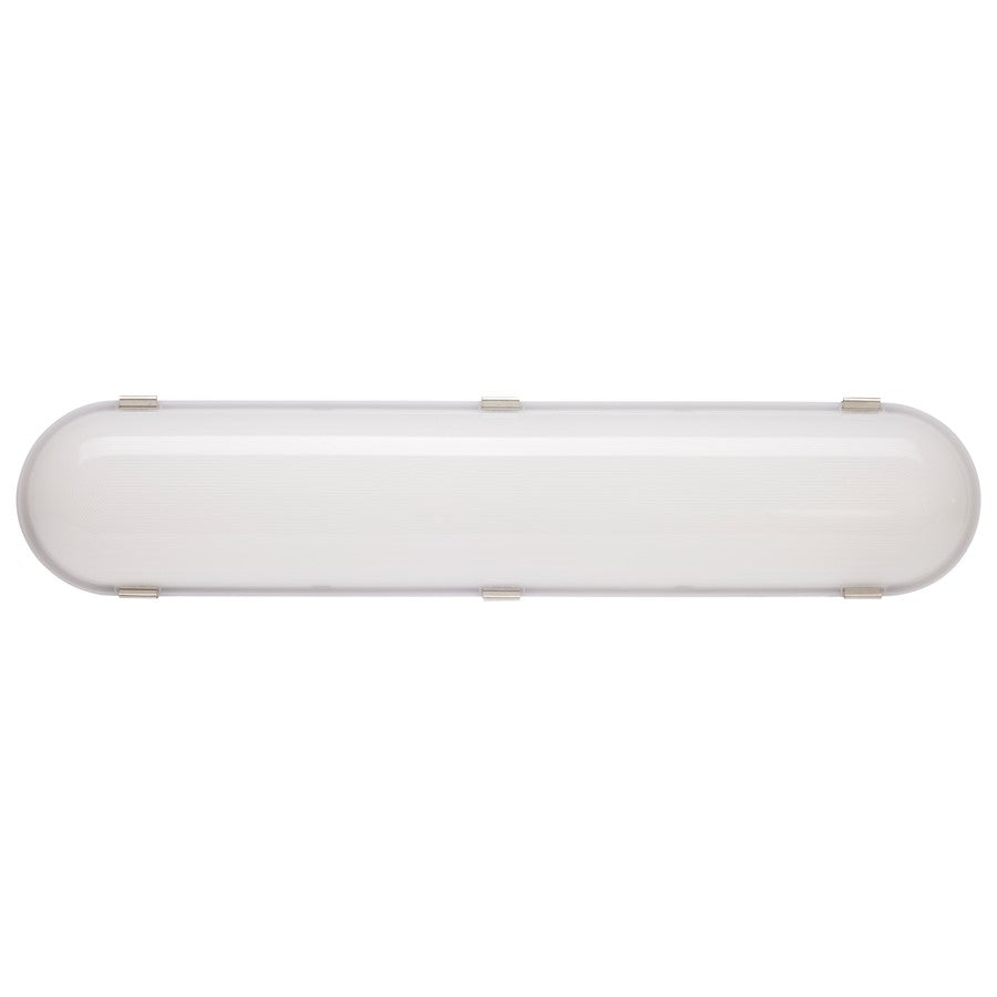 Nuvo Lighting 65-836 23in 1-Light Linear Vapor Proof | Utility Gray Polycarbonate | Warehouse & Covered Patio | 23 x 4 x 3 in | Model 65-836