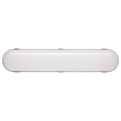 Nuvo Lighting 65-836 23in 1-Light Linear Vapor Proof | Utility Gray Polycarbonate | Warehouse & Covered Patio | 23 x 4 x 3 in | Model 65-836