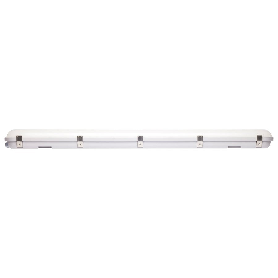 Nuvo Lighting SATCO 4ft LED Vapor Proof Fixture | Utility Gray Polycarbonate with Microwave Sensor | Warehouse & Garage Utility Light | Model 65-839
