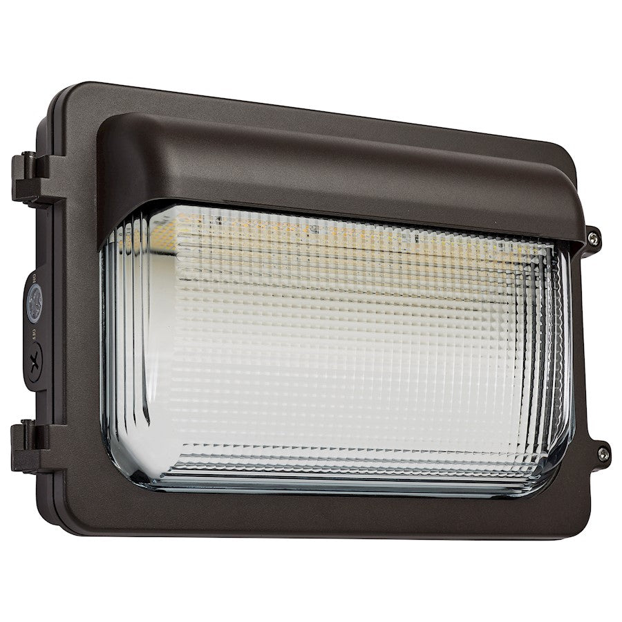 Nuvo Lighting 65-884 LED Low Profile Wall Pack | Utility Bronze Die-Cast Aluminum and Borosilicate Glass | Outdoor Building & Security | Model 65-884