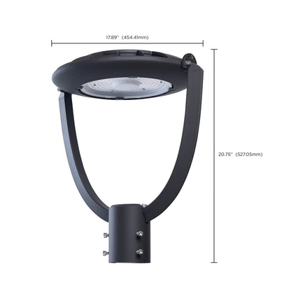 Nuvo LED Post Top Light 21in | Utility Bronze Powder-Coated Aluminum | Pathways & Parking Areas | 35-75W, 4375-10875 Lumens | Model 65-895