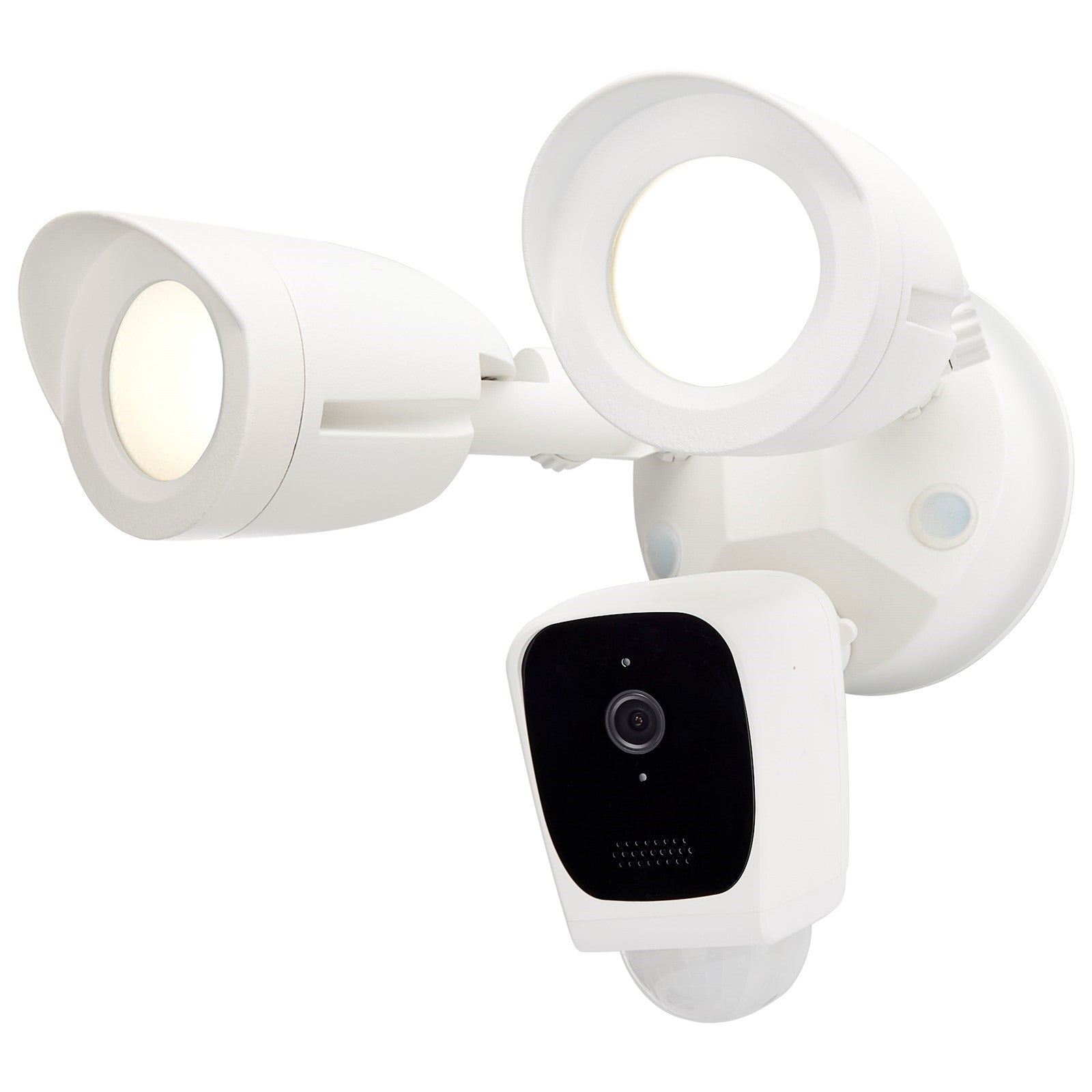 Nuvo Lighting Starfish 20W Smart Security Light with Camera | White Die-Cast Aluminum | Outdoor Motion Detection & Two-Way Talk | Model 65-900R1