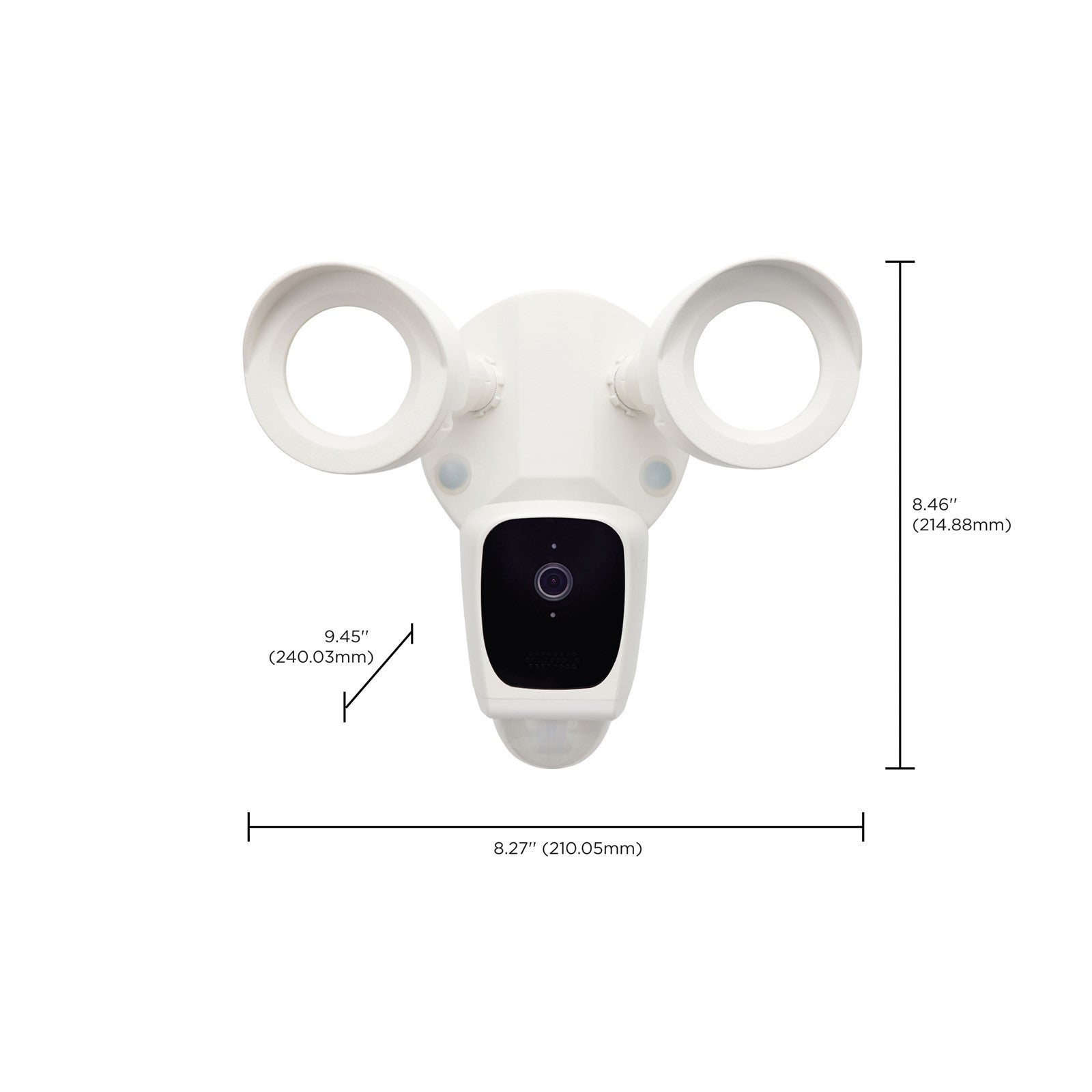 Nuvo Lighting Starfish 20W Smart Security Light with Camera | White Die-Cast Aluminum | Outdoor Motion Detection & Two-Way Talk | Model 65-900R1