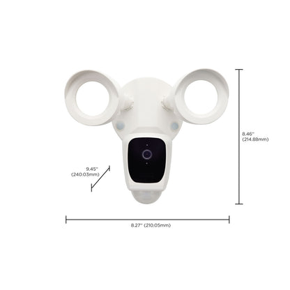 Nuvo Lighting Starfish 20W Smart Security Light with Camera | White Die-Cast Aluminum | Outdoor Motion Detection & Two-Way Talk | Model 65-900R1