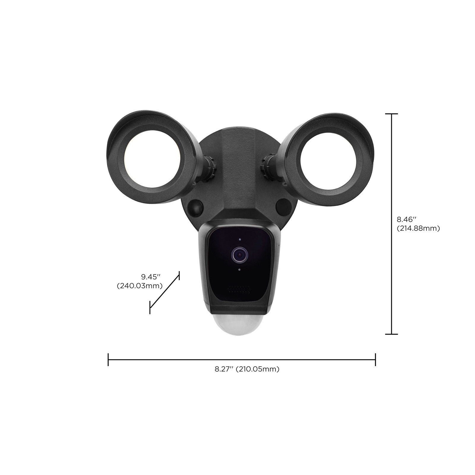 Nuvo Lighting Starfish 20W Smart Security Light with Camera | Black Die-Cast Aluminum | Outdoor Motion Detection & Two-Way Talk | Model 65-901R1