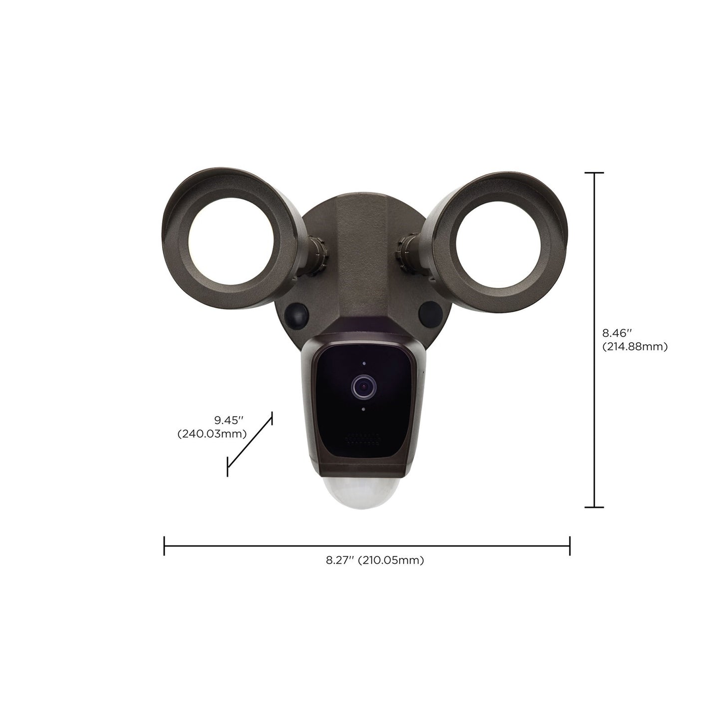 Nuvo Starfish 20W LED Security Floodlight with Camera | Bronze Utility Outdoor | Driveway & Backyard | 1900 Lumens, 3000K, Wet Rated | Model 65-902R1