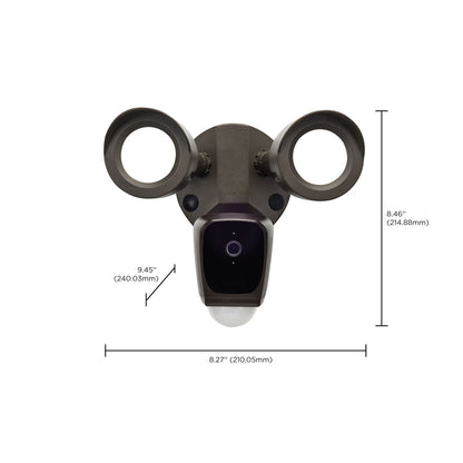 Nuvo Starfish 20W LED Security Floodlight with Camera | Bronze Utility Outdoor | Driveway & Backyard | 1900 Lumens, 3000K, Wet Rated | Model 65-902R1