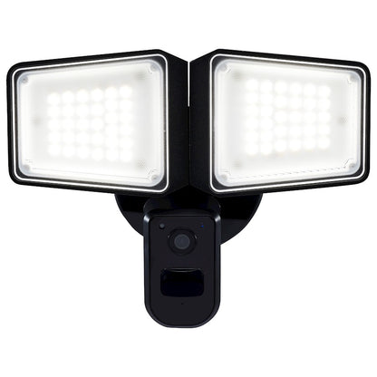 Nuvo Lighting 65-921 36W Smart Security Flood Light with Camera | Black Adjustable Rectangular LED | Outdoor & Perimeter Security | Model 65-921