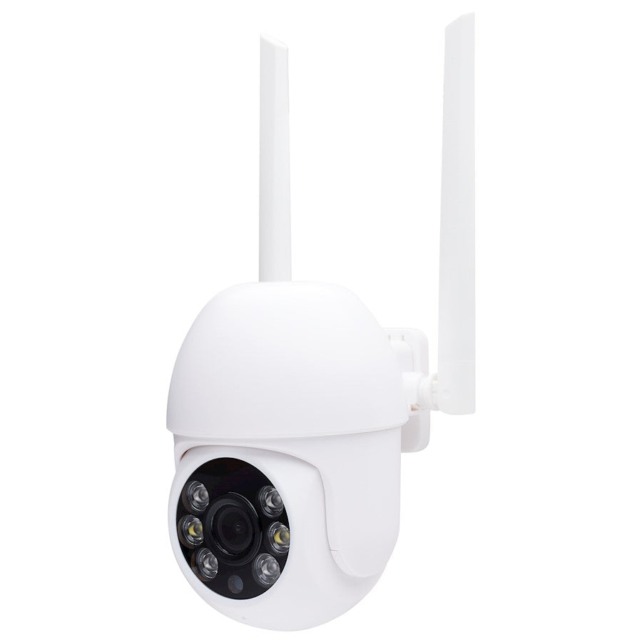 Nuvo Lighting Starfish 65-925 Smart Outdoor Pan/Tilt Camera | White Security Camera with Night Vision | Outdoor Surveillance & Home | Model 65-925