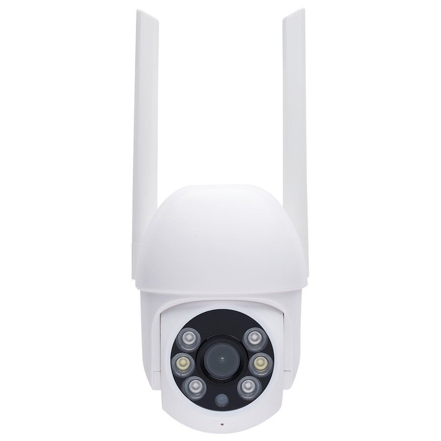 Nuvo Lighting Starfish 65-925 Smart Outdoor Pan/Tilt Camera | White Security Camera with Night Vision | Outdoor Surveillance & Home | Model 65-925