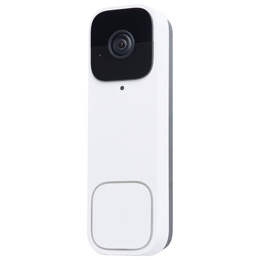 Nuvo Lighting Starfish Smart Doorbell Security Camera Wired | White Doorbell with White Chime | Entryway & Front Door | 5.87in H | Model 65-933