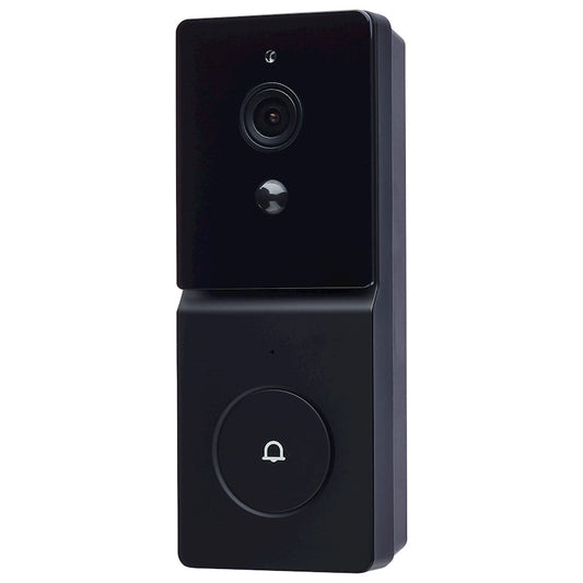 Nuvo Lighting Starfish Smart Wireless Doorbell Camera | Black Security Camera Doorbell | Front Door & Entryway Video Doorbell | 1080P HD | Model 65-936