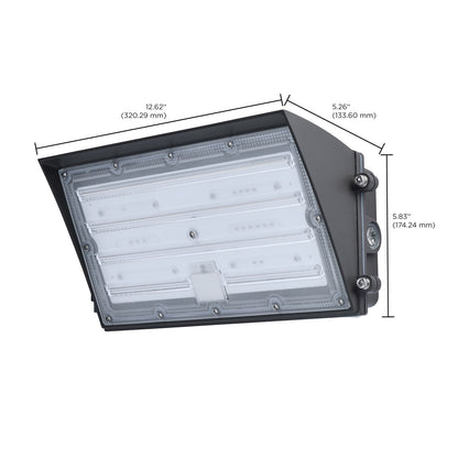 Nuvo Lighting 65-942 80W LED Semi Cutoff Wall Pack | Utility Bronze Die-Cast Aluminum | Commercial Exterior & Parking Areas | Model 65-942