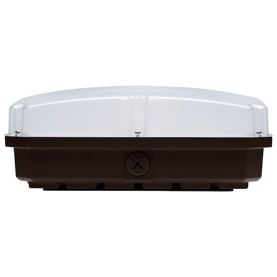 Nuvo Lighting 65-981 10in LED Field Selectable Canopy Fixture | Utility Bronze Die-Cast Aluminum and Polycarbonate Lens | Covered Patio & | Model 65-981