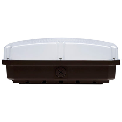 Nuvo Lighting 65-981 10in LED Field Selectable Canopy Fixture | Utility Bronze Die-Cast Aluminum and Polycarbonate Lens | Covered Patio & | Model 65-981