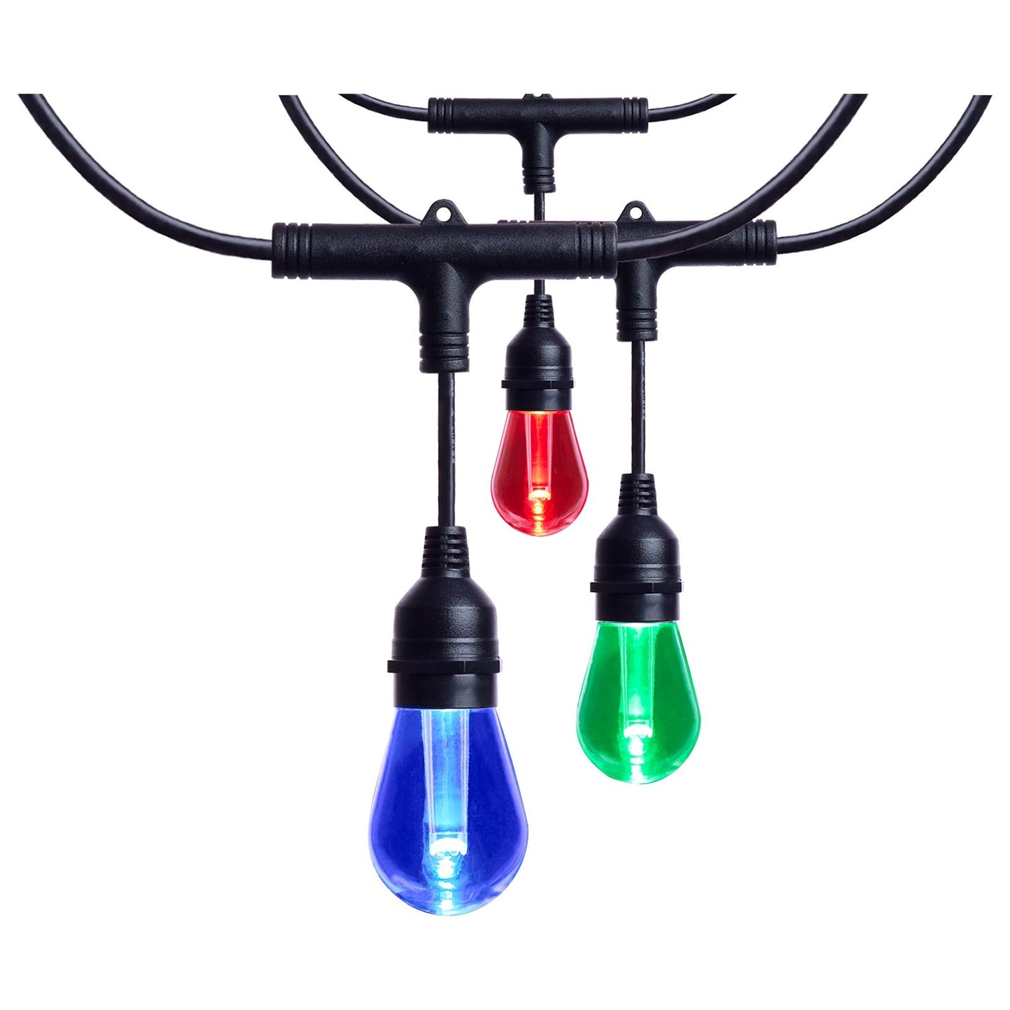 Nuvo Lighting S11190 Starfish 24ft LED String Light | Smart RGBTW with App Control | Patio & Party Room | Black Finish | Model S11190