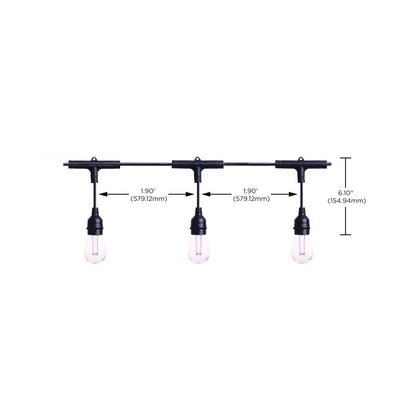 Nuvo Lighting S11190 Starfish 24ft LED String Light | Smart RGBTW with App Control | Patio & Party Room | Black Finish | Model S11190