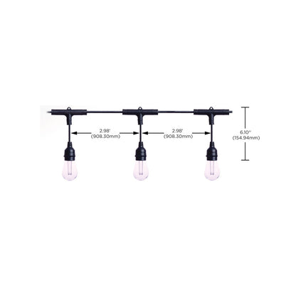 Nuvo Lighting Starfish S11191 48ft LED String Light | Decorative Black Acrylic S14 Bulbs | Patio & Party Lighting | RGBTW Smart App | Model S11191